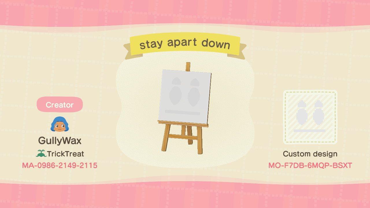 Animal Crossing Design Code: MO-F7DB-6MQP-BSXT Footprints - Down