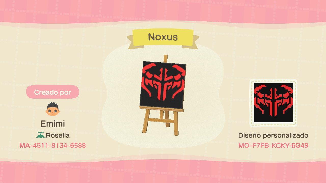 Animal Crossing Design Code: MO-F7FB-KCKY-6G49 LoL Noxus