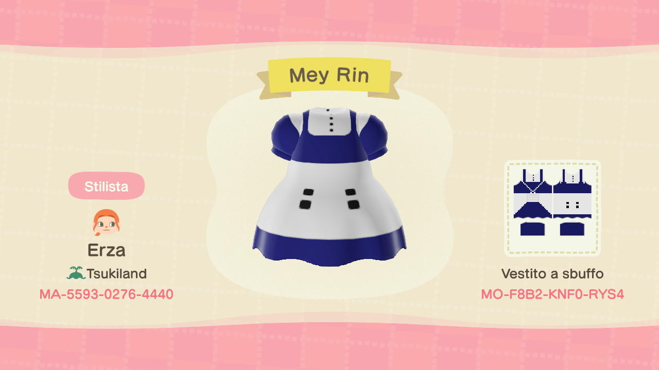 Animal Crossing Design Code: MO-F8B2-KNFO-RYS4 Mey Rin Kuroshitsuji
