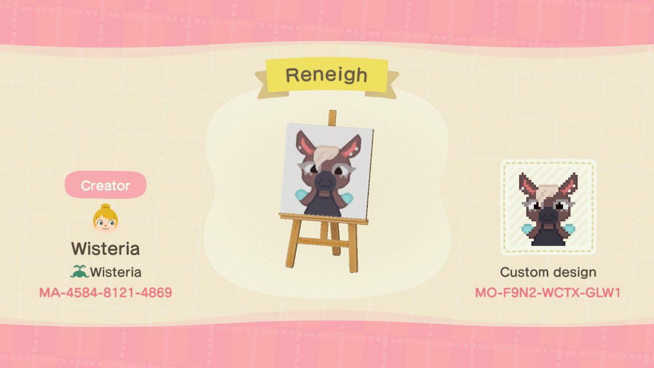 Animal Crossing Design Code: MO-F9N2-WCTX-GLW1 Reneigh