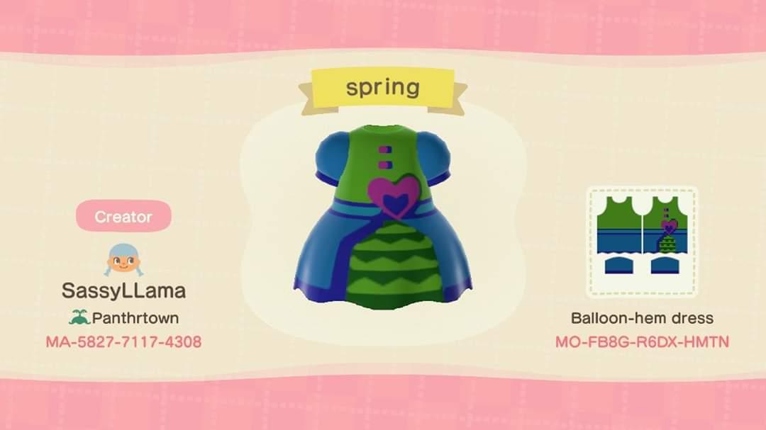 Animal Crossing Design Code: MO-FB8G-R6DX-HMNT Spring