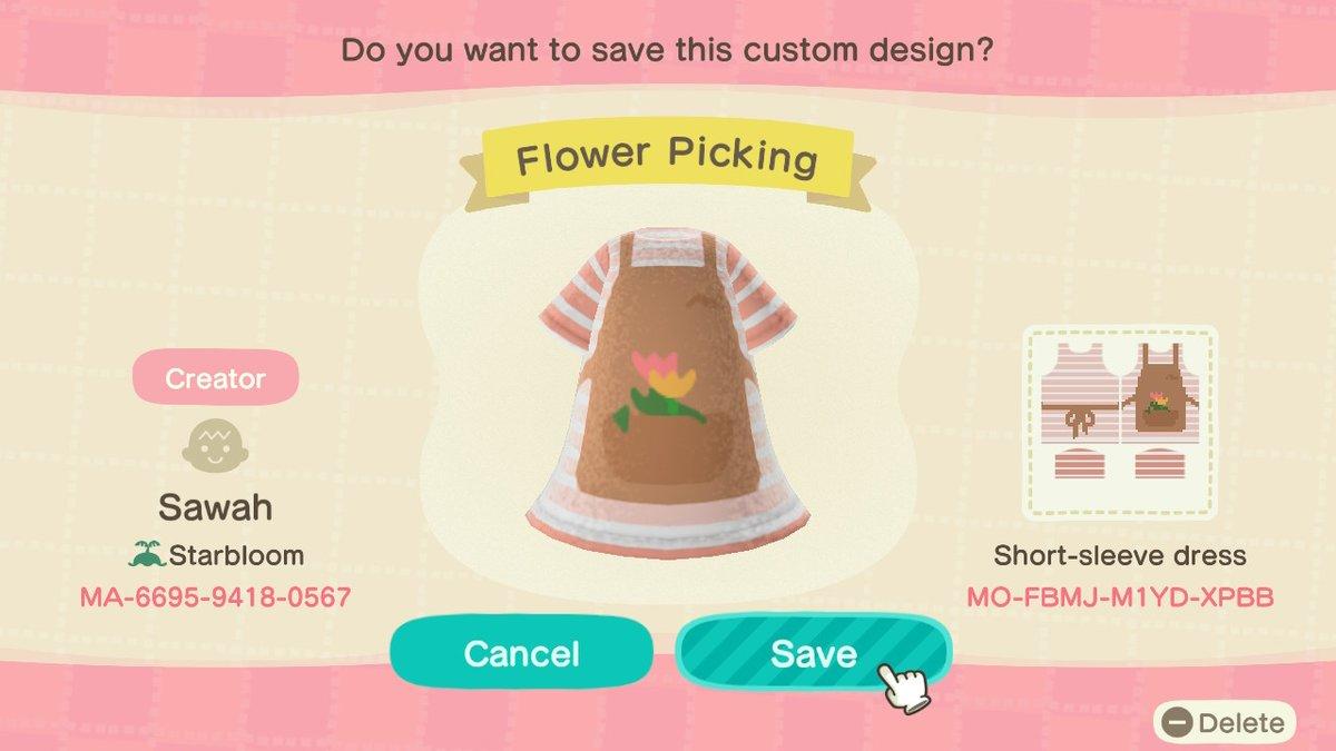 Animal Crossing Design Code: MO-FBMJ-M1YD-XPBB Flower Picking