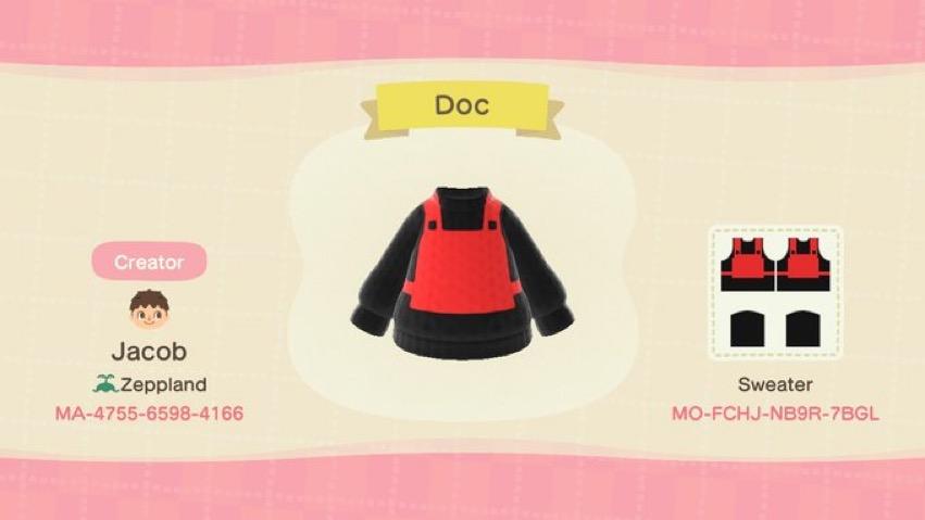 Animal Crossing Design Code: MO-FCHJ-NB9R-7BGL Dr Disrespect Vest