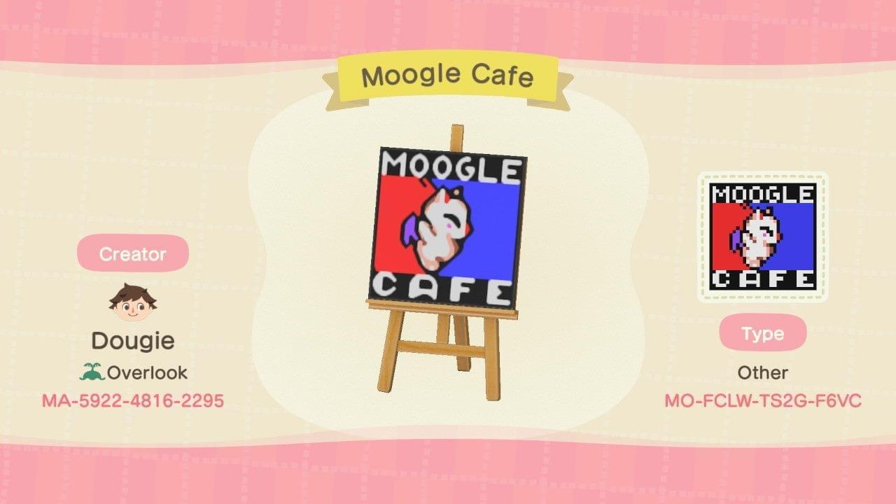 Animal Crossing Design Code: MO-FCLW-TS2G-F6VC Moogle Cafe