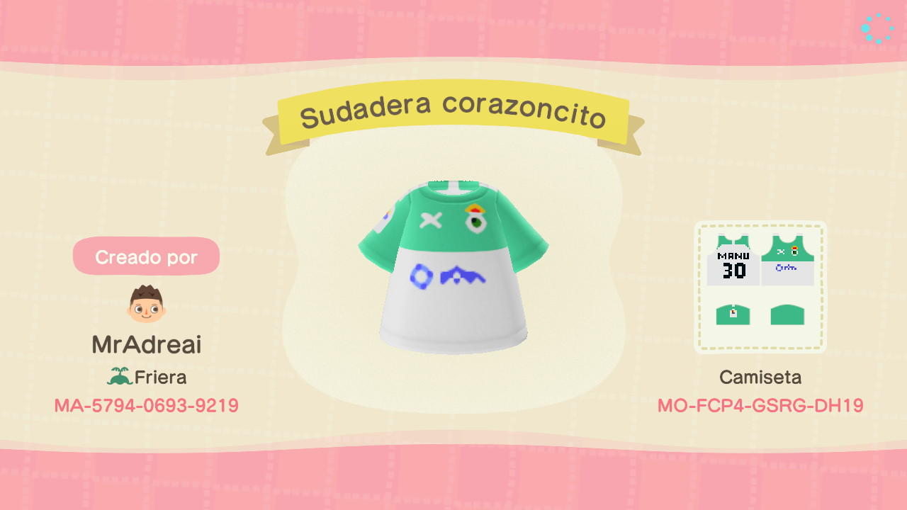 Animal Crossing Design Code: MO-FCP4-GSRG-DH19 Racing