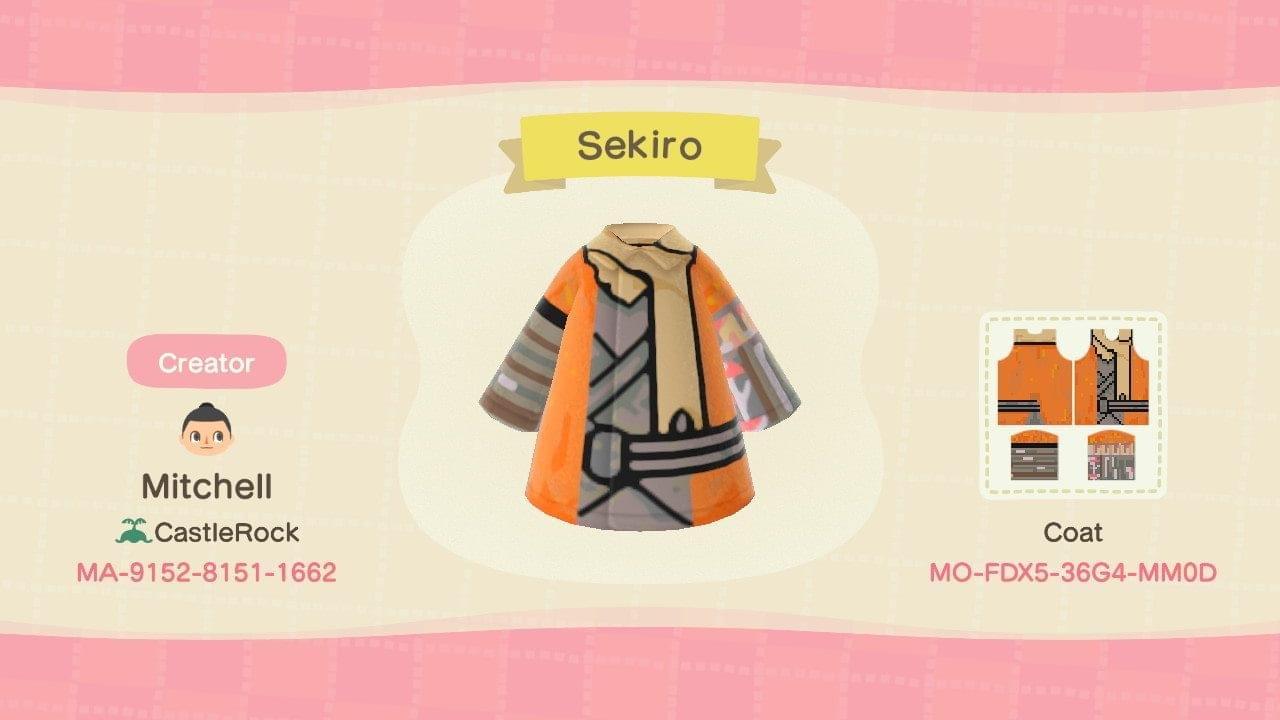 Animal Crossing Design Code: MO-FDX5-36G4-MM0D Sekiro