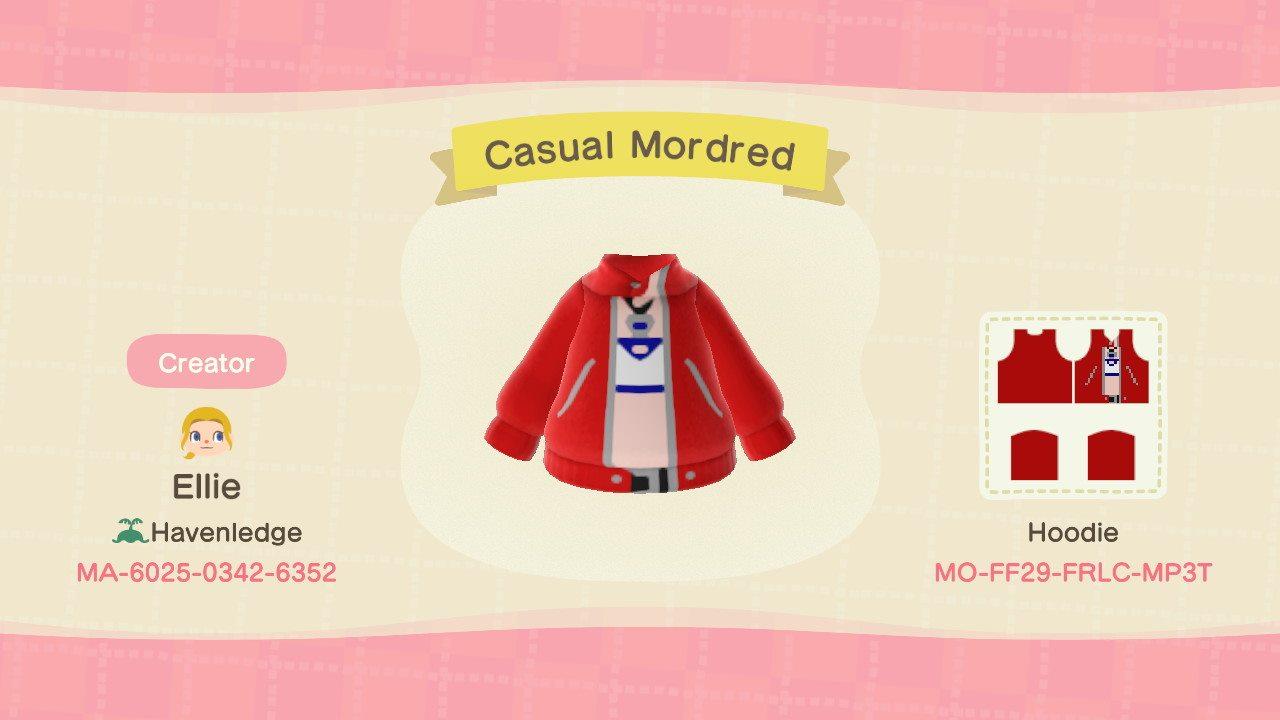 Animal Crossing Design Code: MO-FF29-FRLC-MP3T Casual Mordred