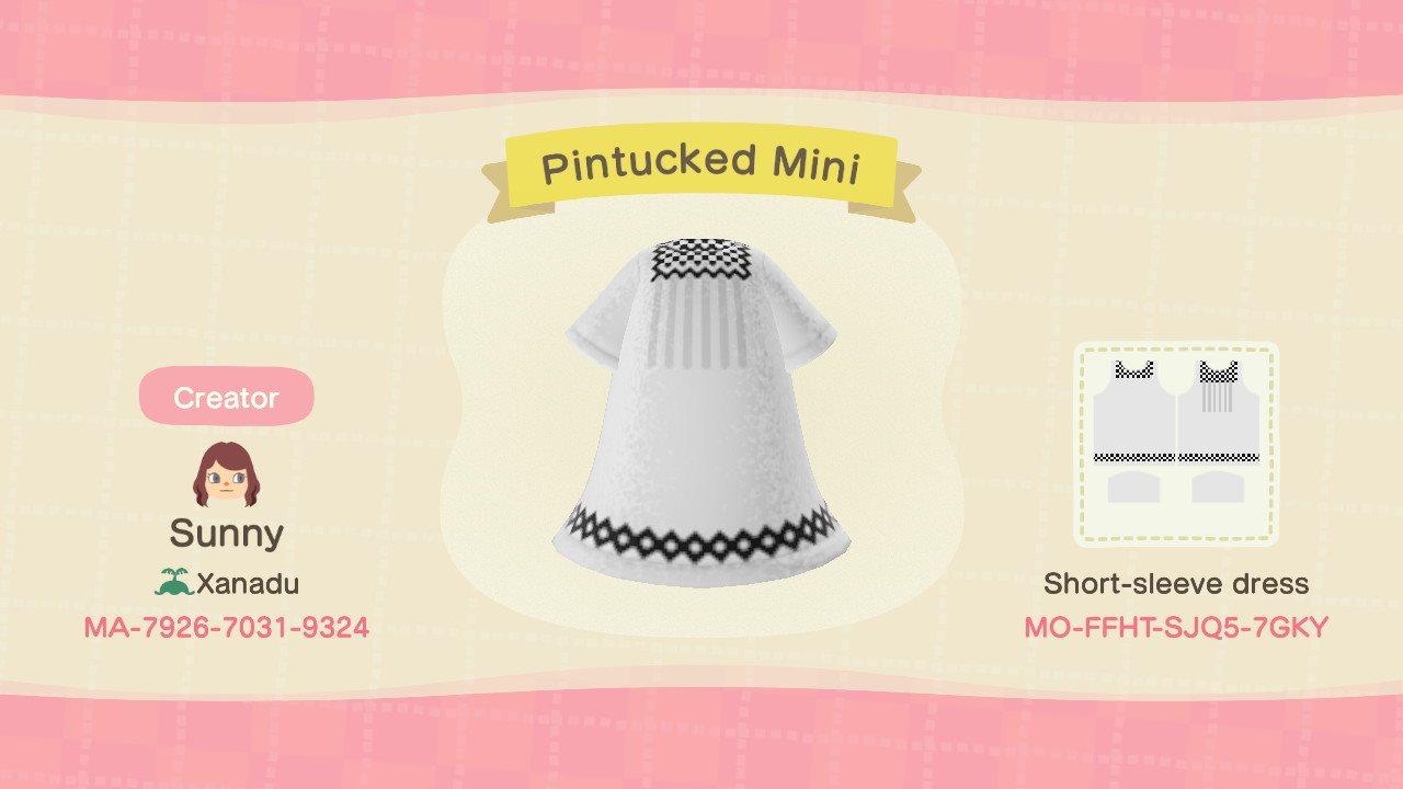 Animal Crossing Design Code: MO-FFHT-SJQ5-7GKY Pintucked Mini