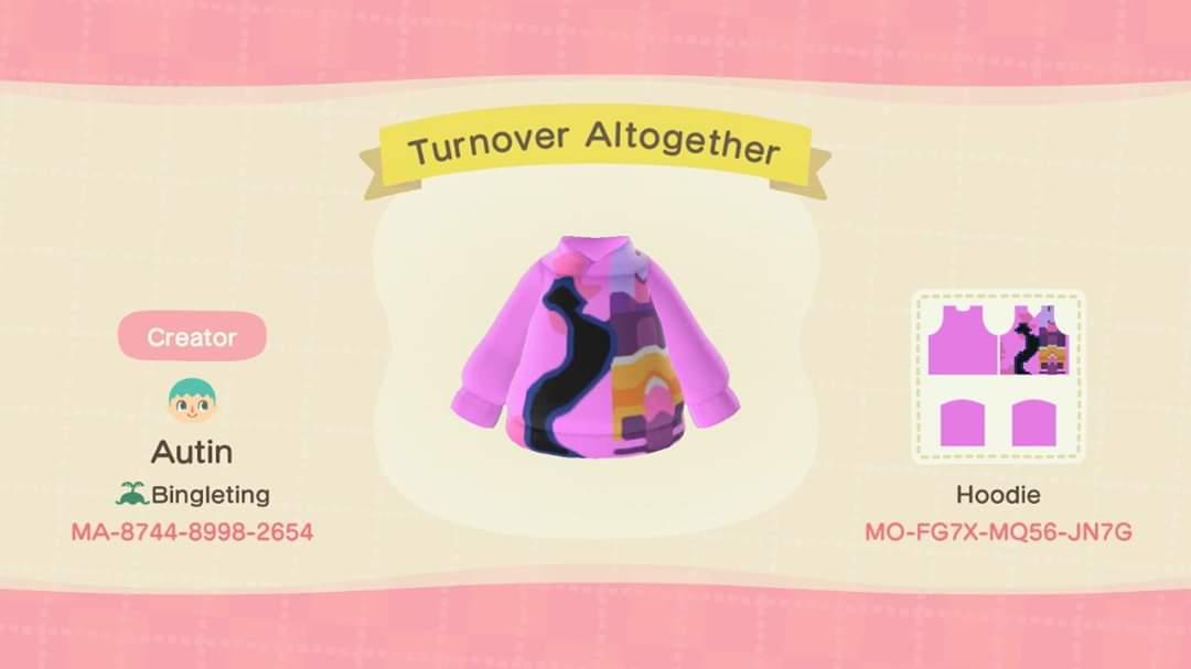 Animal Crossing Design Code: MO-FG7X-MQ56-JN7G Turnover Altogether