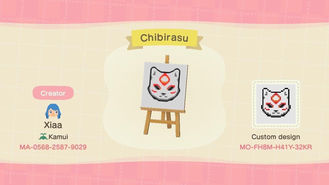 Animal Crossing Design Code: MO-FH8M-H41Y-32KR Chibirasu
