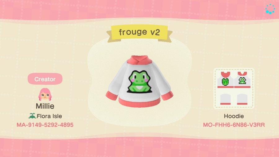 Animal Crossing Design Code: MO-FHH6-6N86-V3RR frouge v2
