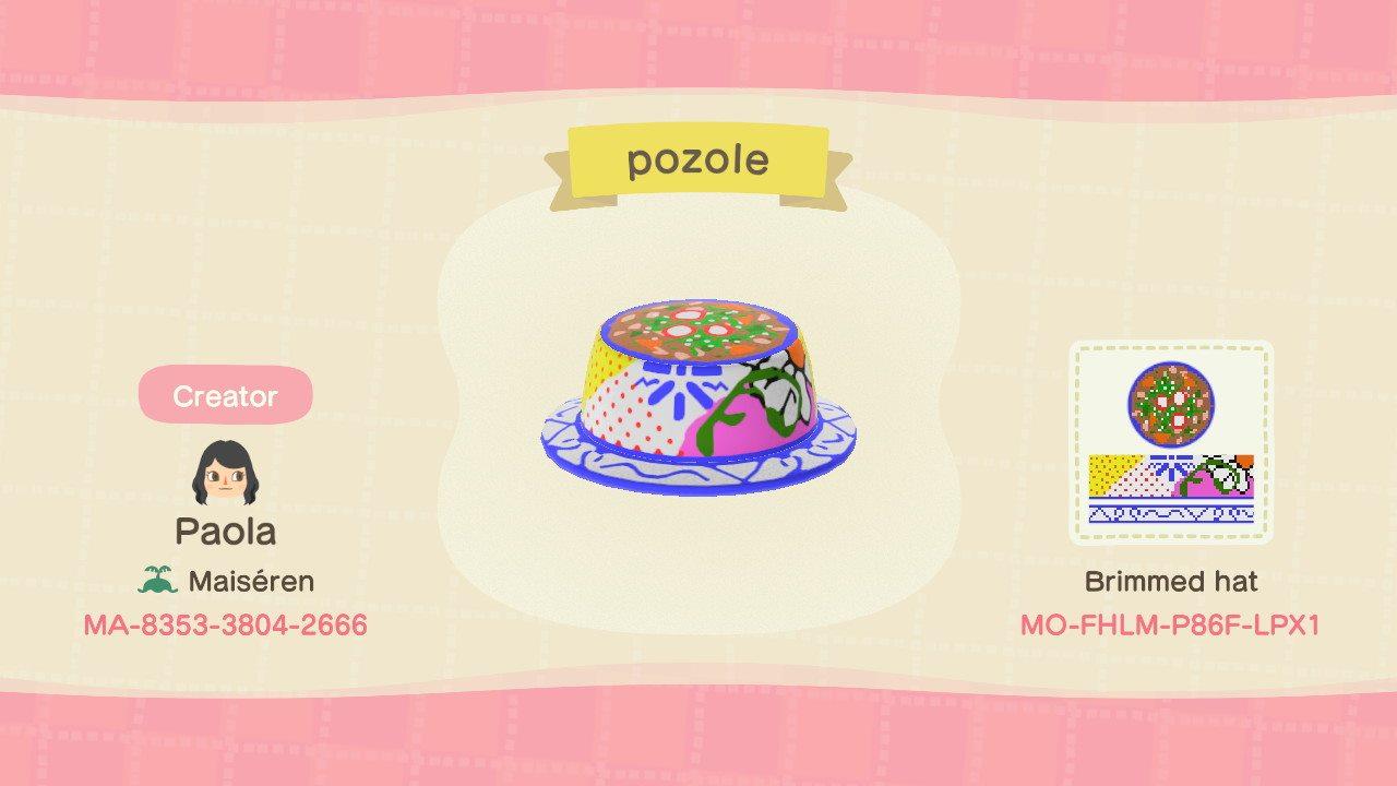 Animal Crossing Design Code: MO-FHLM-P86F-LPX1 pozole