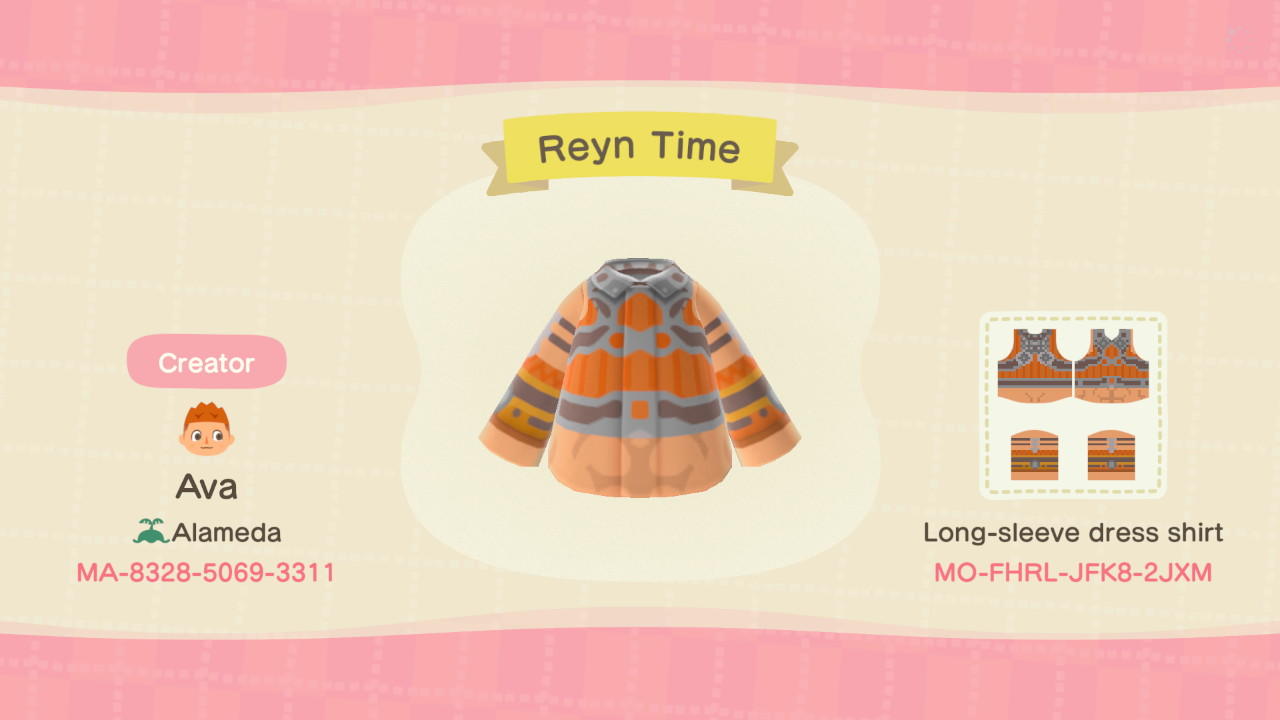 Animal Crossing Design Code: MO-FHRL-JFK8-2JXM Reyn Time