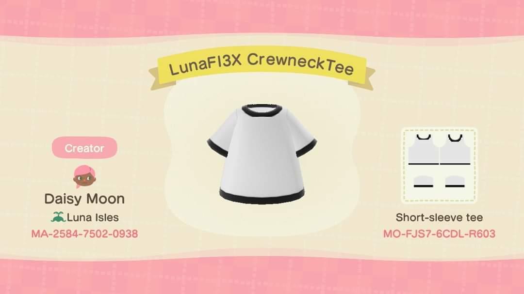 Animal Crossing Design Code: MO-FJS7-6CDL-R603 LunaFlex SplashTee