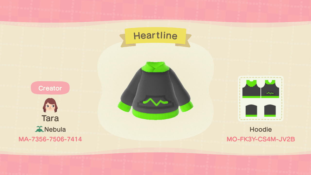 Animal Crossing Design Code: MO-FK3Y-CS4M-JV2B Heartline