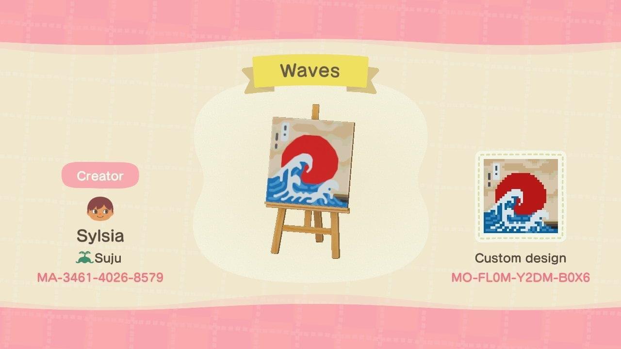 Animal Crossing Design Code: MO-FL0M-Y2DM-B0X6 Waves
