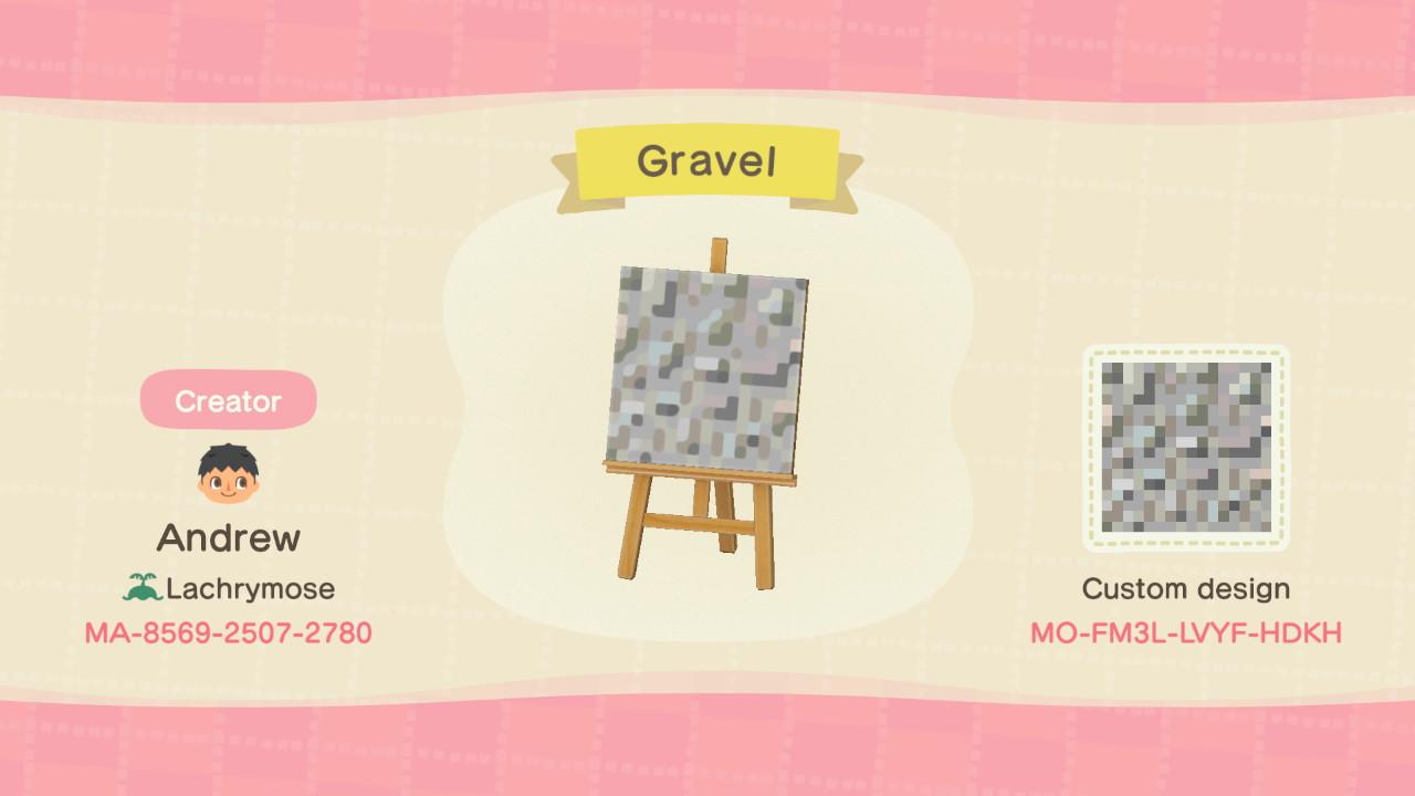 Animal Crossing Design Code: MO-FM3L-LVYF-HDKH Gravel