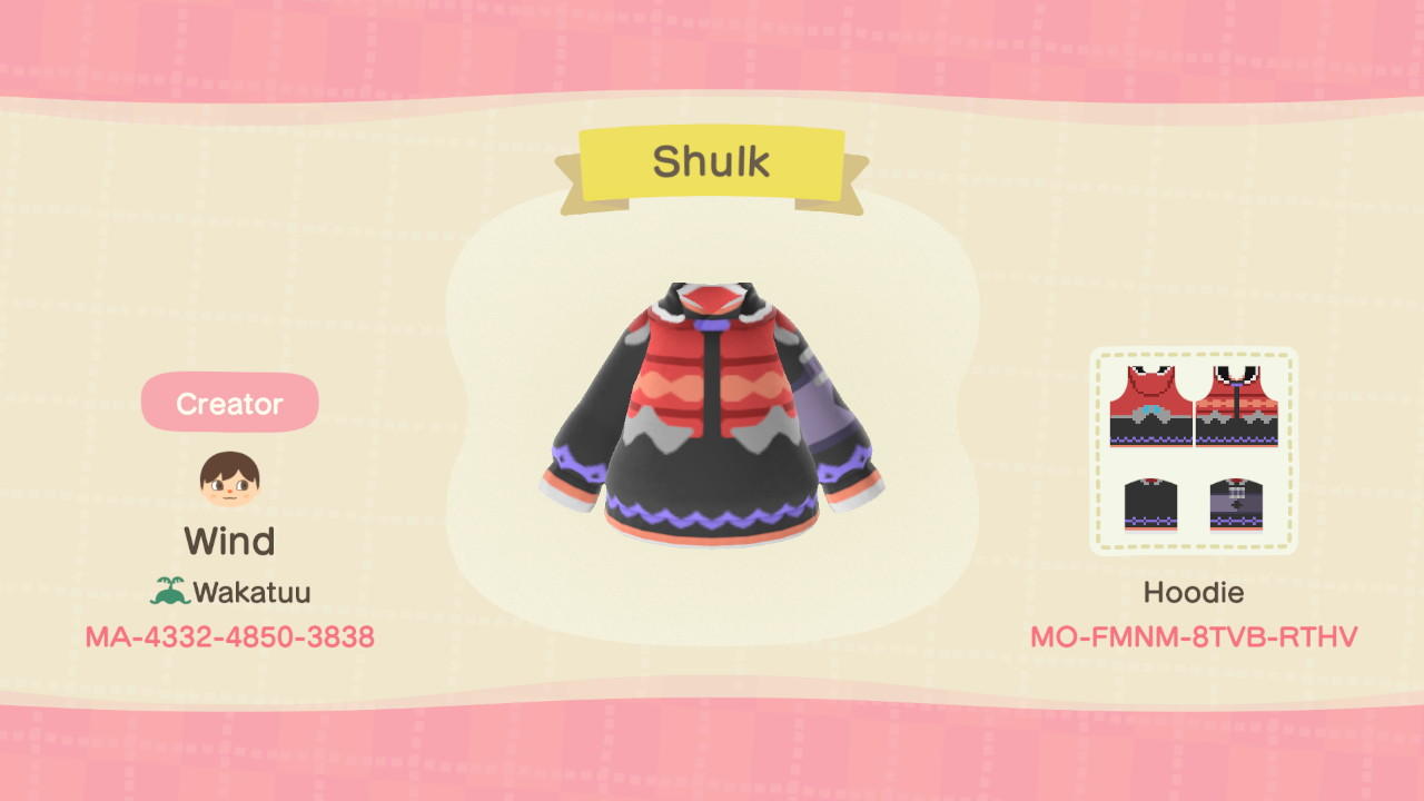 Animal Crossing Design Code: MO-FMNM-8TVB-RTHV Shulk