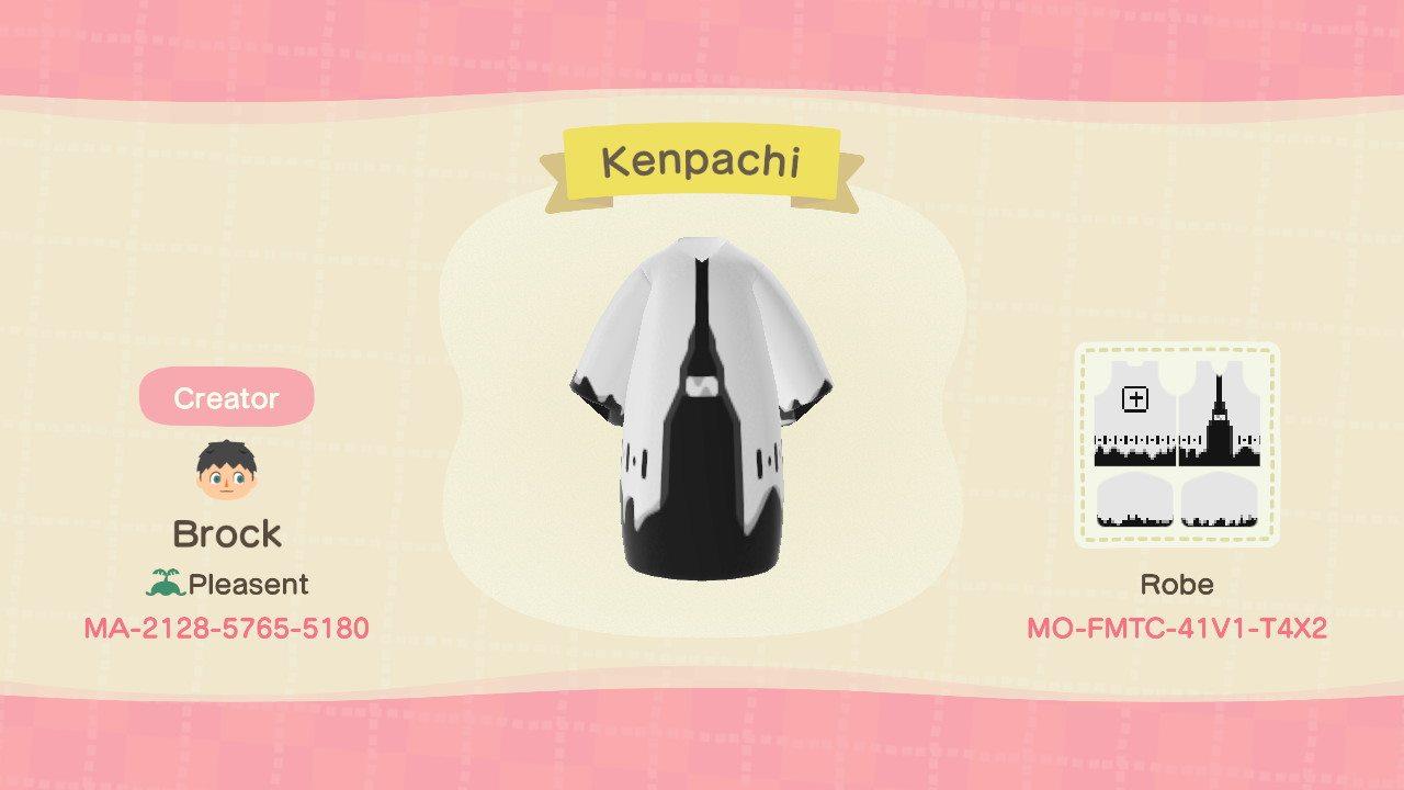 Animal Crossing Design Code: MO-FMTC-41V1-T4X2 Captain Kenpachi