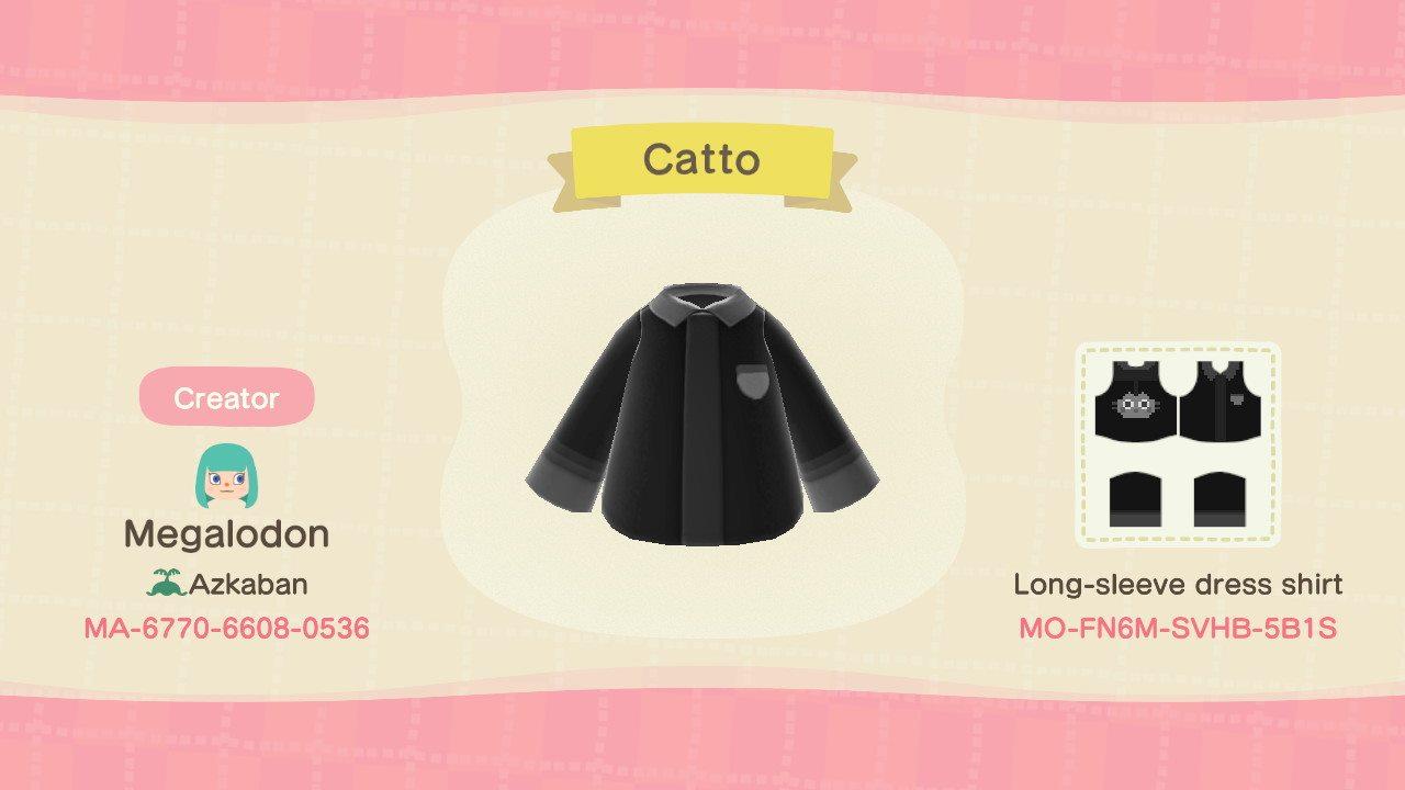 Animal Crossing Design Code: MO-FN6M-SVNB-5B1S Cat Shirt