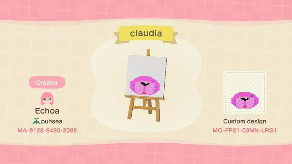 Animal Crossing Design Code: MO-FP21-03MN-LRG1 Claudia Doormat