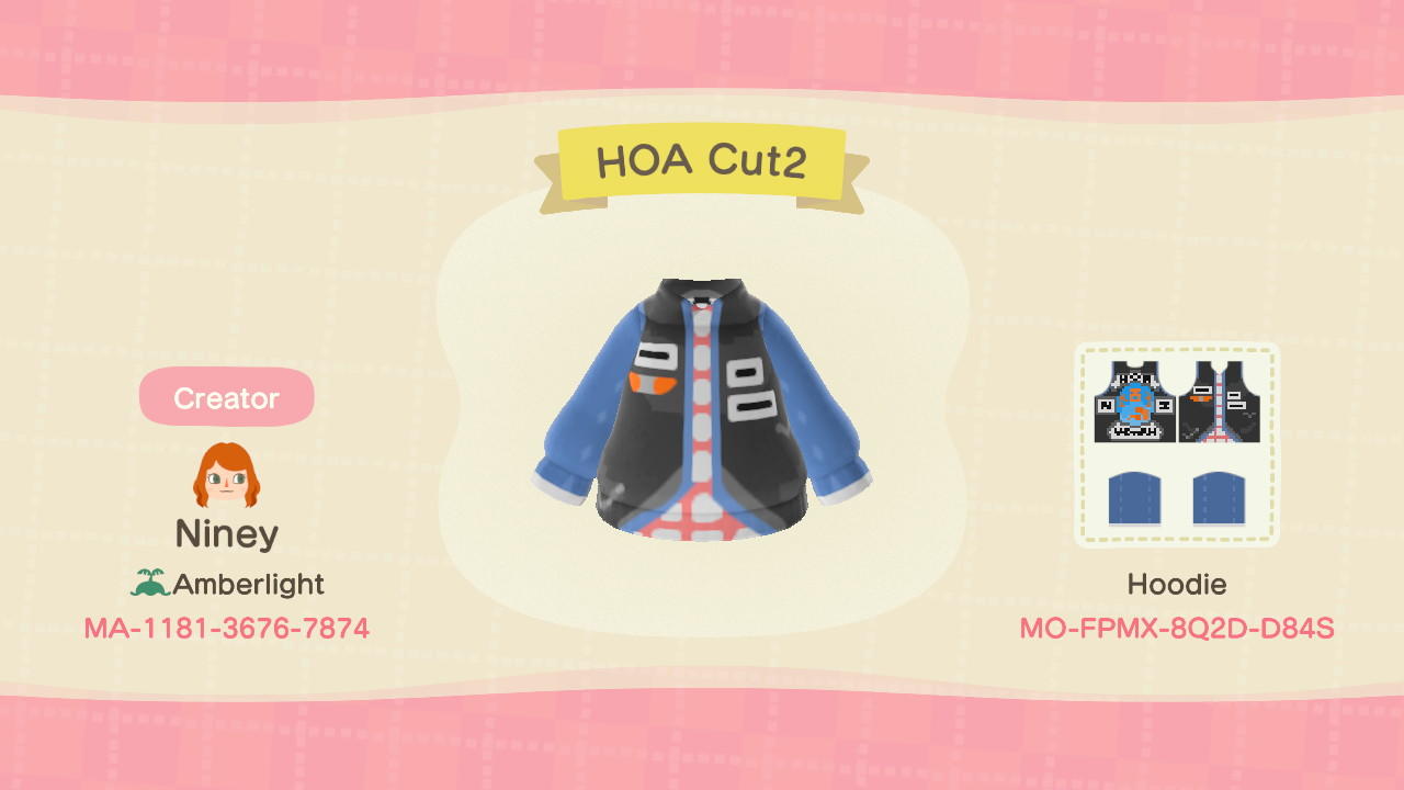 Animal Crossing Design Code: MO-FPMX-8Q2D-D84S HOA Cut Denim