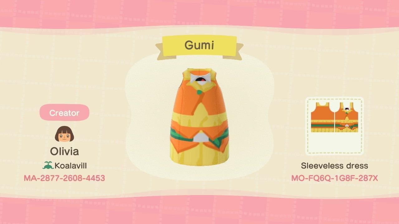 Animal Crossing Design Code: MO-FQ6Q-1G8F-287X Gumi
