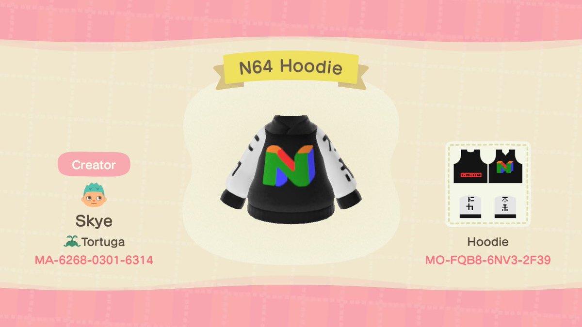 Animal Crossing Design Code: MO-FQB8-6NV3-2F39 N64 Hoodie