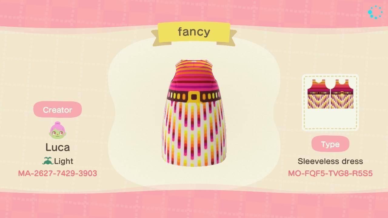 Animal Crossing Design Code: MO-FQF5-TVG8-R5S5 Fancy