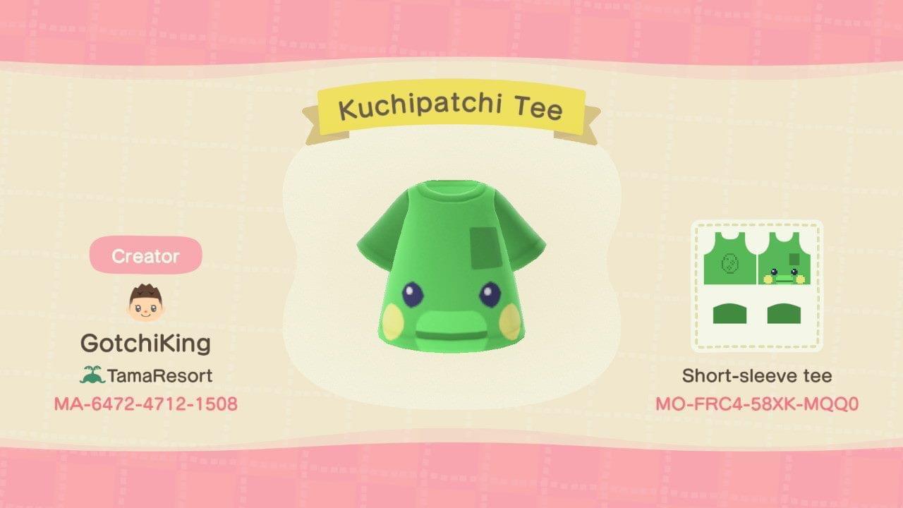 Animal Crossing Design Code: MO-FRC4-58XK-MQQ0 Kuchipatchi Tee