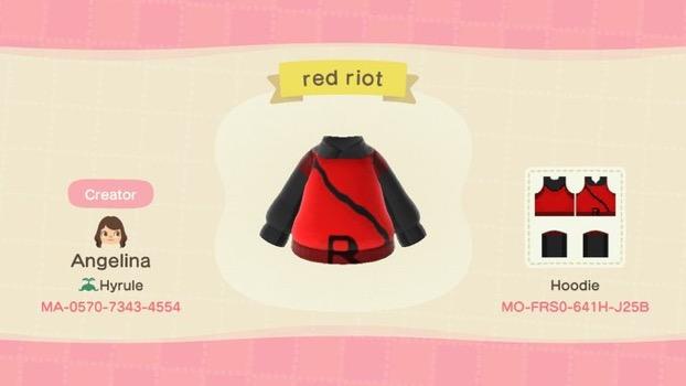Animal Crossing Design Code: MO-FRS0-641H-J25B Kirishima Hoodie