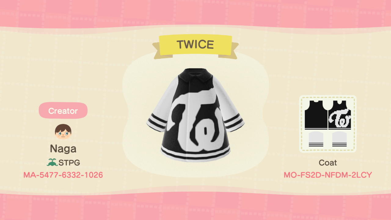 Animal Crossing Design Code: MO-FS2D-NFDM-2LCY TWICE