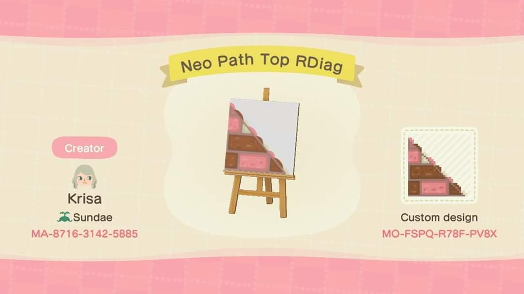 Animal Crossing Design Code: MO-FSPQ-R78F-PV8X Neo Path Top R Diag