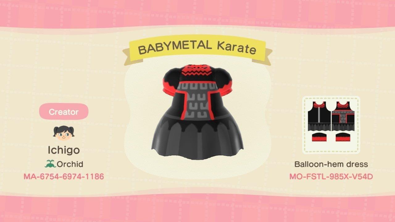Animal Crossing Design Code: MO-FSTL-985X-V54D BABYMETAL Karate