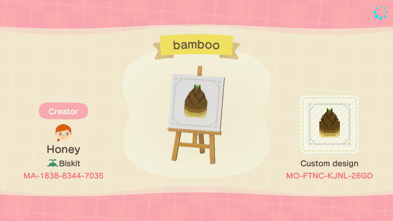 Animal Crossing Design Code: MO-FTCN-KJNL-26GD Bamboo
