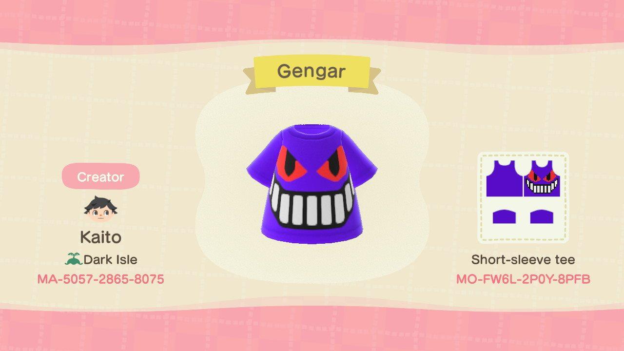 Animal Crossing Design Code: MO-FW6L-2P0Y-8PFB Gengar
