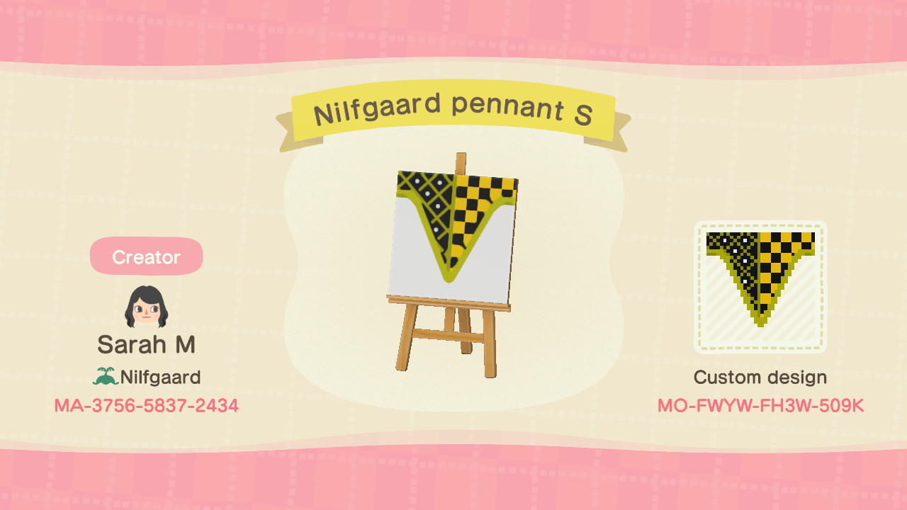 Animal Crossing Design Code: MO-FWYW-FH3W-509K Witcher Nilf flag S