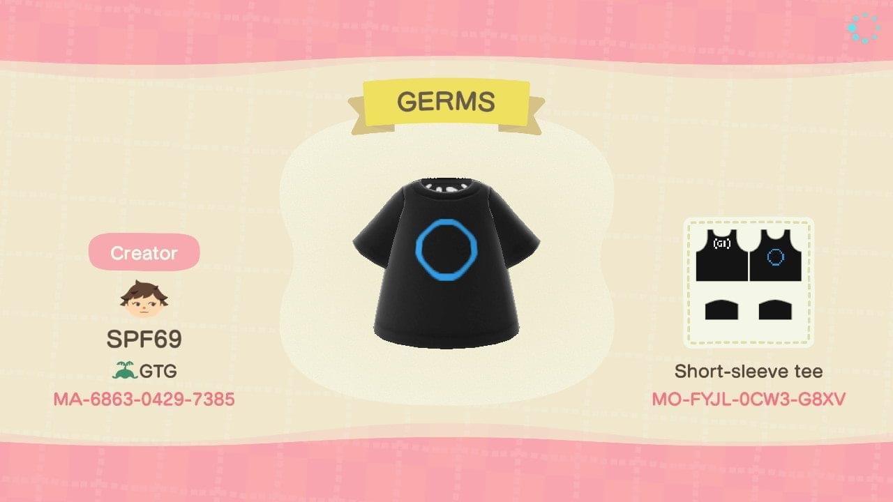 Animal Crossing Design Code: MO-FYJL-0CW3-G8XV GERMS