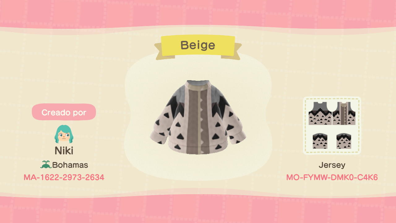Animal Crossing Design Code: MO-FYMW-DMK0-C4K6 Beige