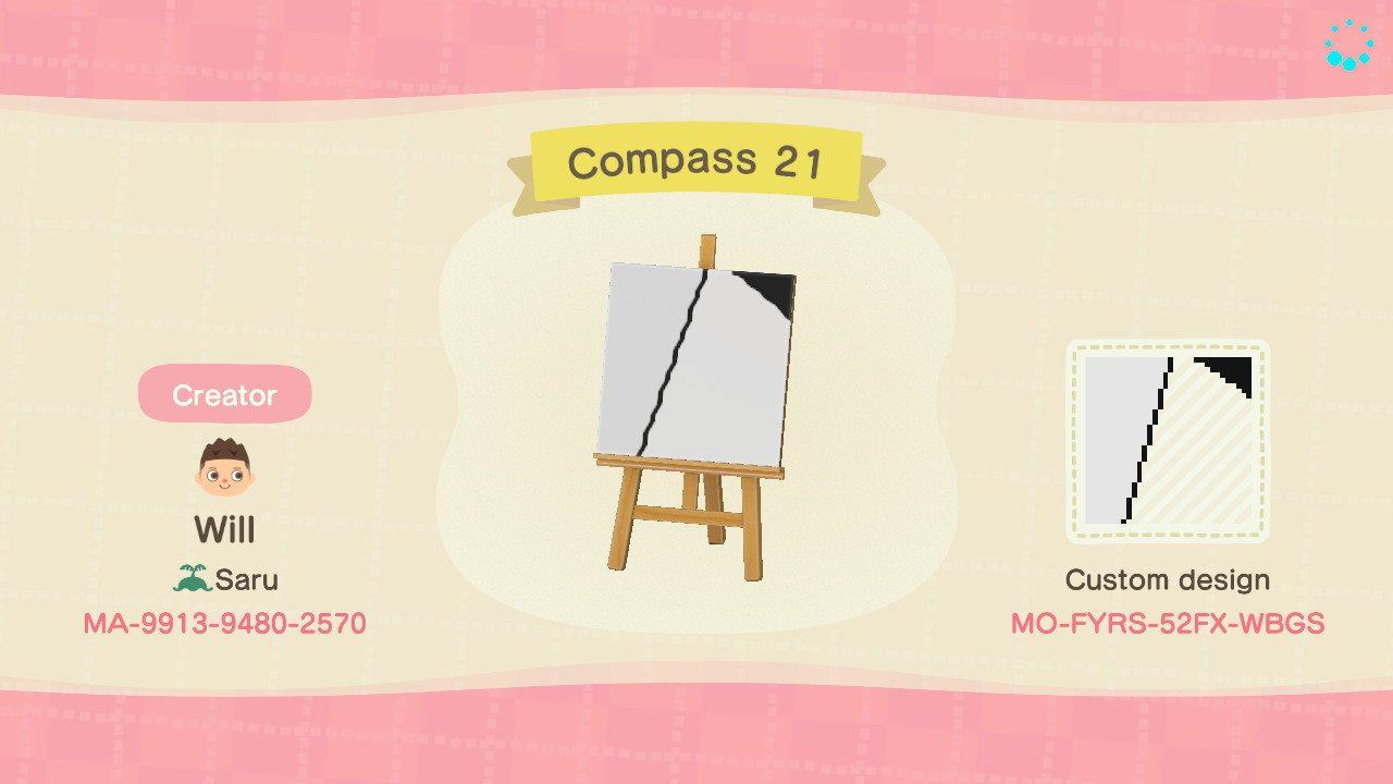 Animal Crossing Design Code: MO-FYRS-52FX-WBGS Compass 21