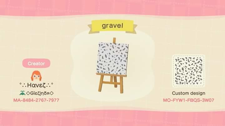 Animal Crossing Design Code: MO-FYW1-FBQS-3W07 gravel