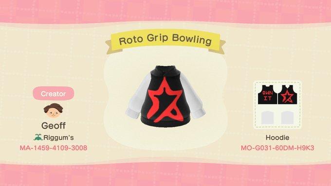 Animal Crossing Design Code: MO-G031-60DM-H9K3 Roto Grip Bowling