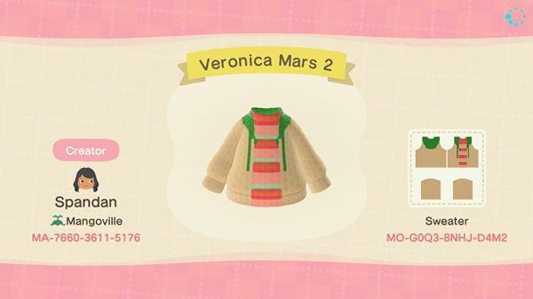 Animal Crossing Design Code: MO-G0Q3-8NHJ-D4M2 Veronica Mars 2
