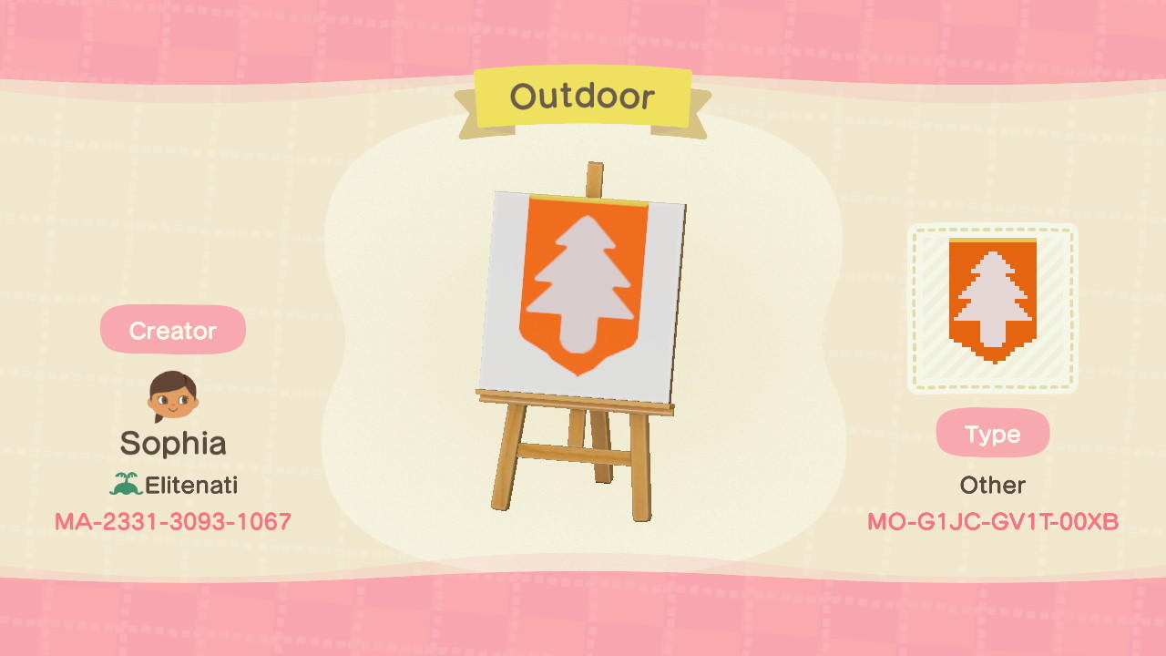 Animal Crossing Design Code: MO-G1JC-GV1T-00XB Outdoor