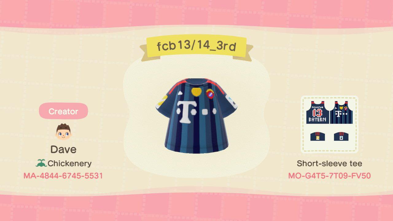 Animal Crossing Design Code: MO-G4T5-7T09-FV50 FC Bayern 13/14 3rd