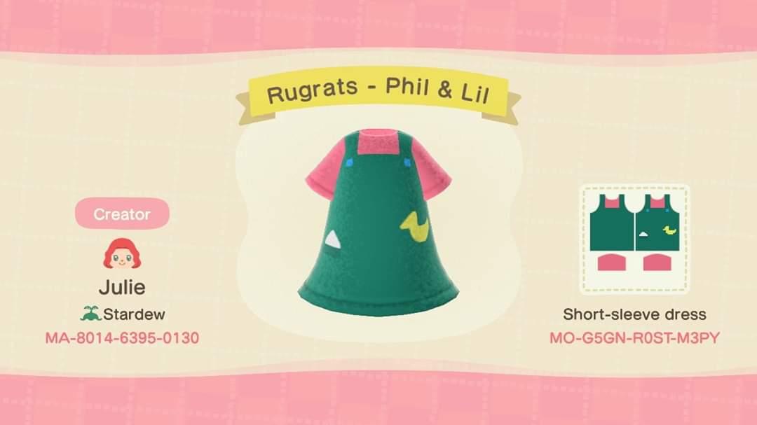 Animal Crossing Design Code: MO-G5GN-R0ST-M3PY Rugrats Phil & Lil