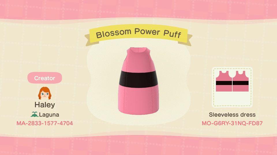 Animal Crossing Design Code: MO-G6RY-31NQ-FD87 Blossom Power Puff
