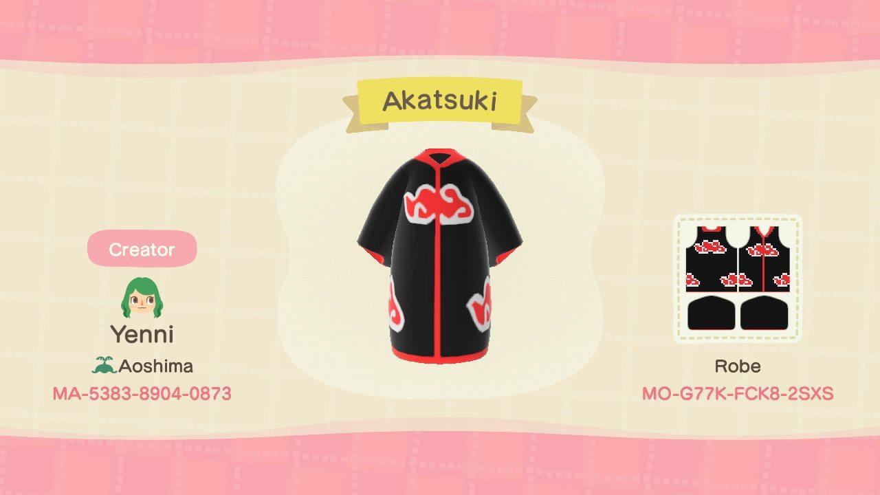 Animal Crossing Design Code: MO-G77K-FCK8-2SXS Akatsuki