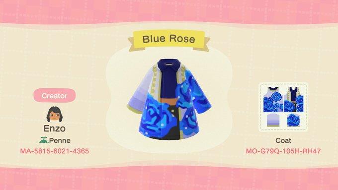 Animal Crossing Design Code: MO-G79Q-105H-RH47 Blue Rose