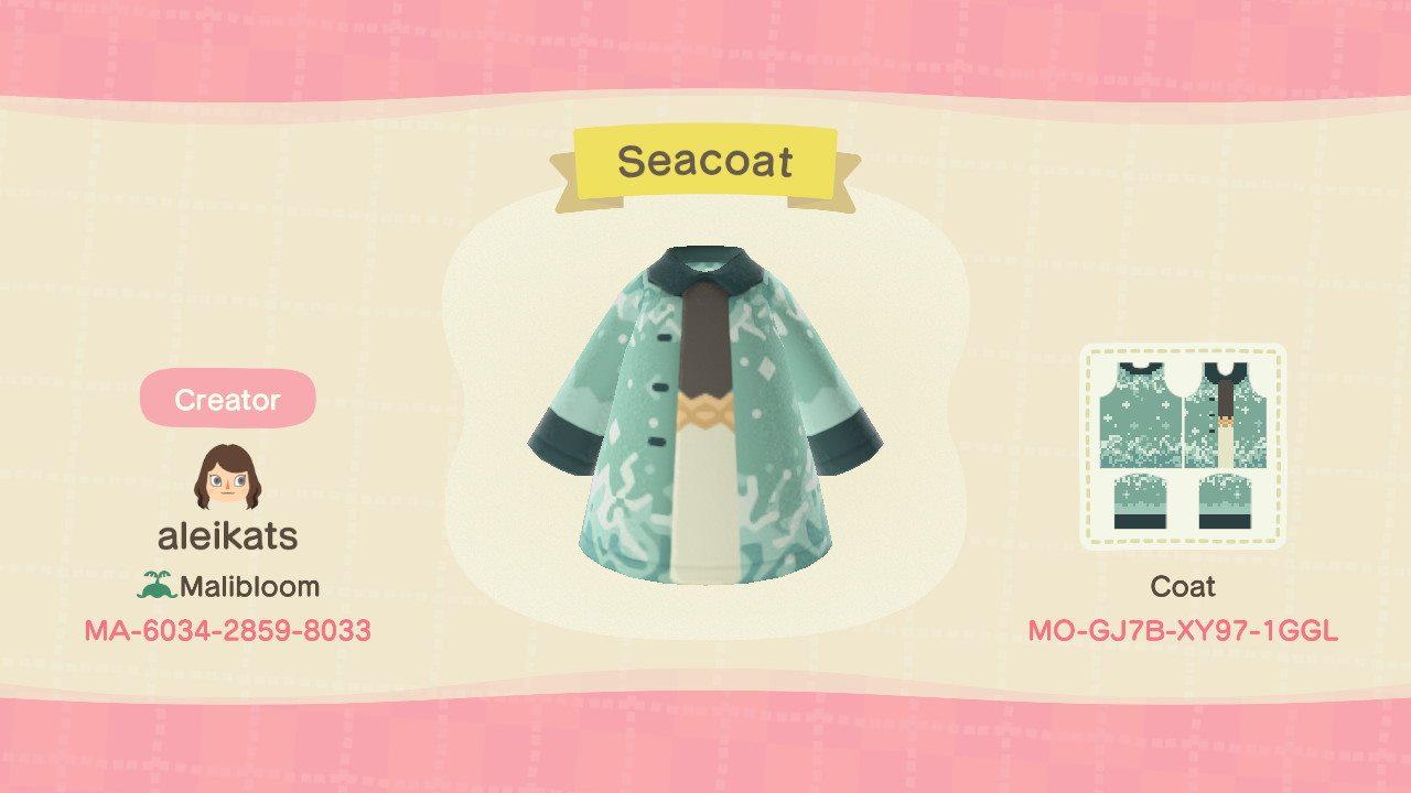 Animal Crossing Design Code: MO-G7JB-XY97-1GGL Seacoat